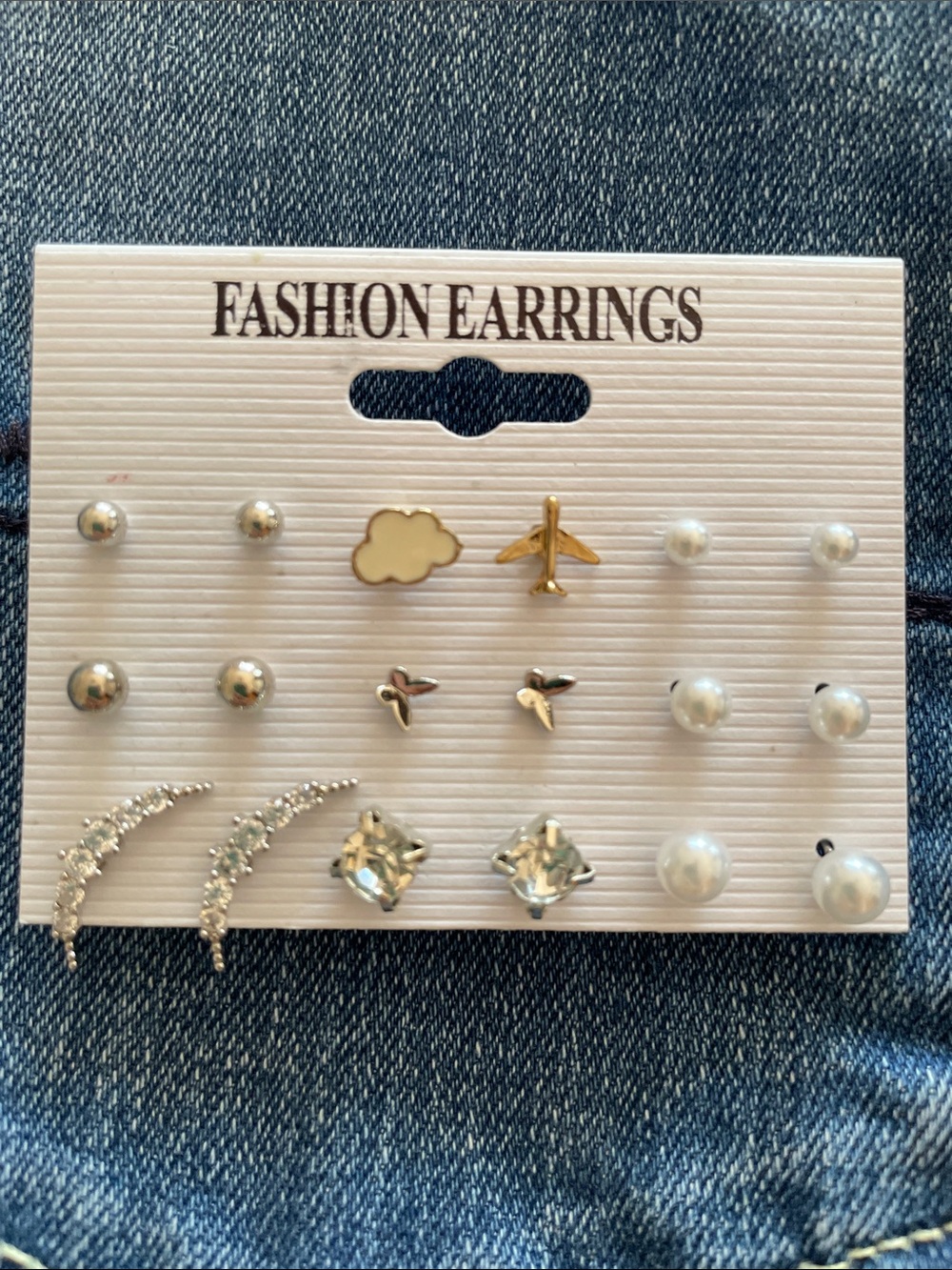 NWOT. Mixed Stud Earring Set - Gold, Silver & Pearl Fashion Pack